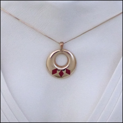 "Red Diamonds" Care Assistant Pendant/Pin (chain not included)