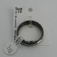 Stainless Steel Narrow Wedding Band Black & Silver