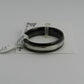 Stainless Steel Narrow Wedding Band Black & Silver