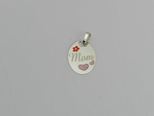 Rousseau 925 Solid Sterling Silver Mom Pendant