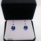 Swarovski Crystal Cubed Blue Stud Earrings