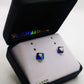 Swarovski Crystal Cubed Blue Stud Earrings