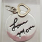 Rousseau 925 sterling silver Love Mom pendant with gold plated heart