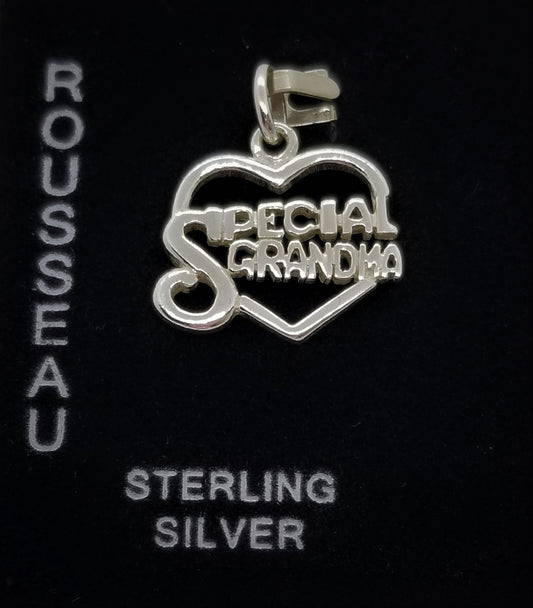 Rousseau 925 sterling silver special grandma pendant