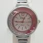 Silver base metal fashion watch with rhinestones in bezel