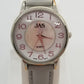 Silver base metal watch with grey strap